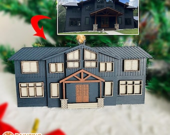 Wooden Custom House Ornament, Custom Home Ornament, Custom Home Ornament from Your Image, Wonderful Gift for Housewarming