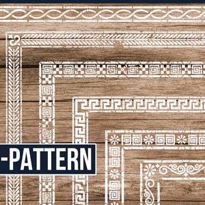 a4 Border Stencil Set, Border Stencils for Wood , Greek Border Stencil Set, Border Stencils for Furniture, Stencils for Furniture