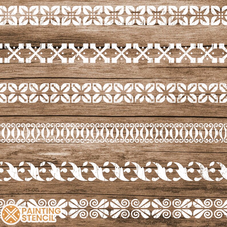 Victorian Border , Victorian Border Stencil Set, Border Corner Stencil