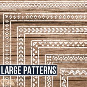 Victorian Border Stencil, Corner and Border stencils, Victorian border stencil, Stencils for Furniture, Border Stencil Set with Corners