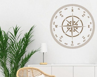 Compass Rose Stencil, Compass Stencil Reusable Compass Painting Stencil Wall Decor Stencil  , Large Wall & Floor Painting Stencil