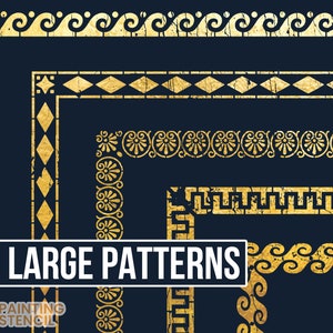 Victorian Border Stencil, Corner and Border Stencils, Border Stencils for Wood , Deco Furniture Stencil, Border Stencils for Furniture