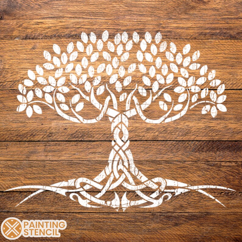 Celtic Tree Stencil, Tree of Life Stencil, Stencil Tree, Large Tree of ...