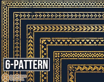 Border Stencil Set With Corners, Corner and Border stencils, Victorian border stencil, Stencils for Furniture, Border Stencils for Wood
