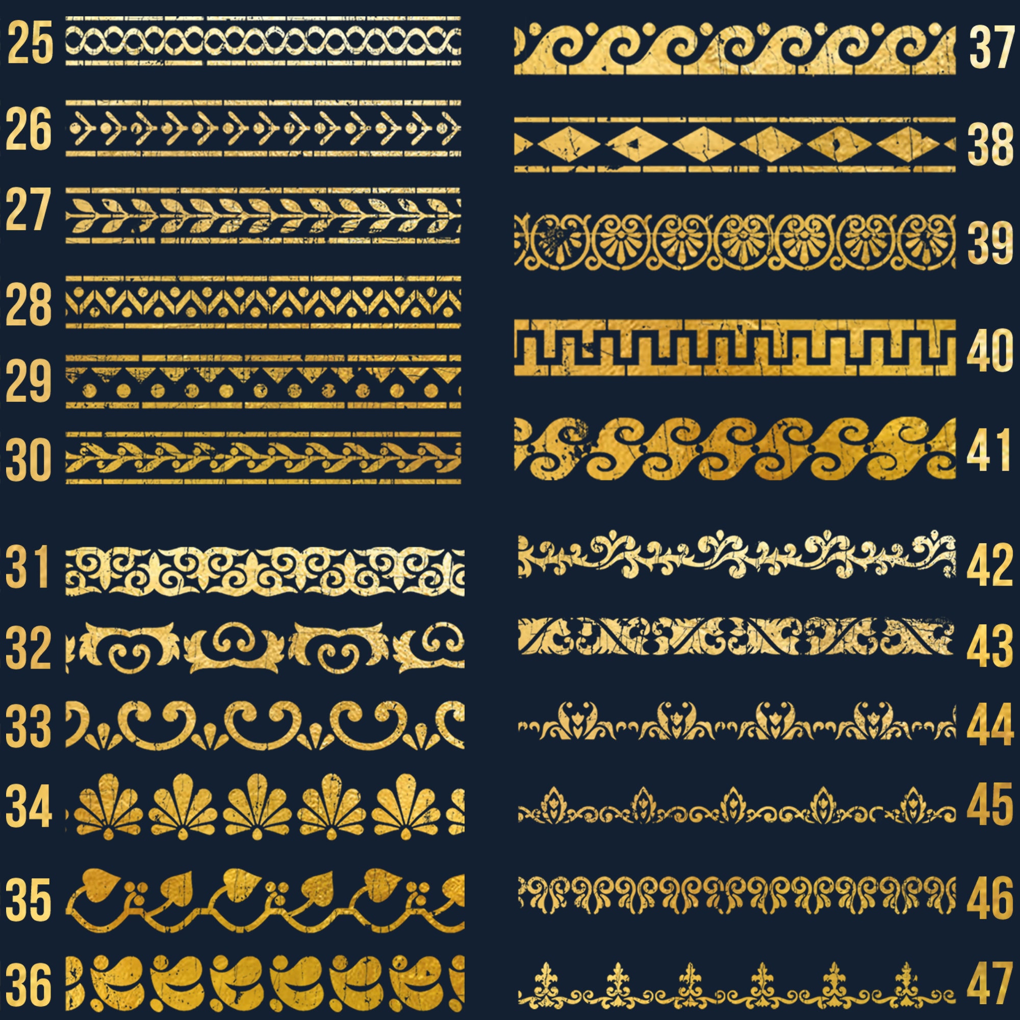 Custom Large Size Border Stencils, Personalized Border Stencils for ...