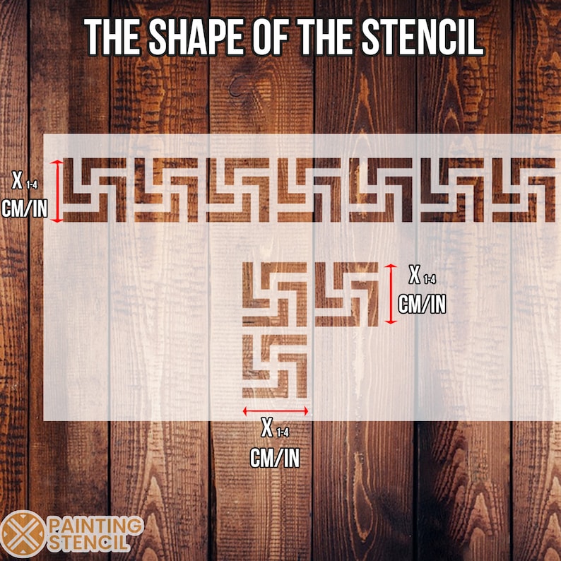 Custom Large Size Border Stencils, Personalized Border Stencils for