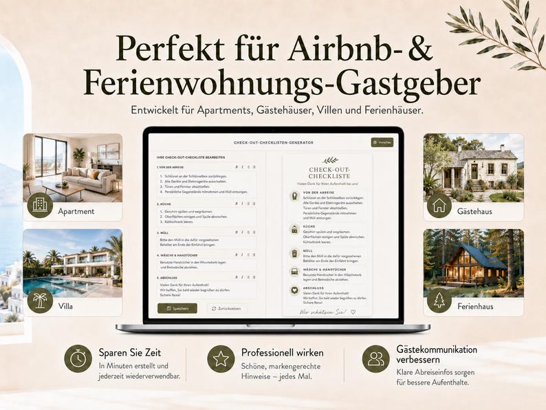Airbnb Check-out-Checklisten-Generator | Bearbeitbarer Abreiseleitfaden für Gäste, druckbares PDF & digitale HTML-Datei bild 7