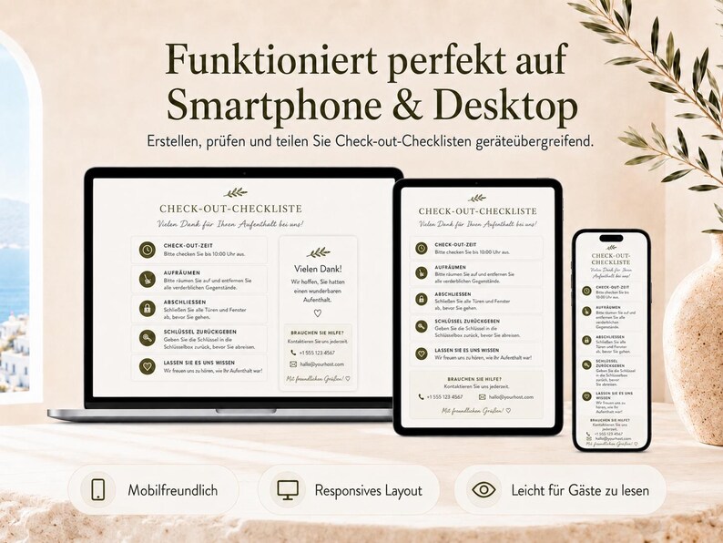 Airbnb Check-out-Checklisten-Generator | Bearbeitbarer Abreiseleitfaden für Gäste, druckbares PDF & digitale HTML-Datei bild 4