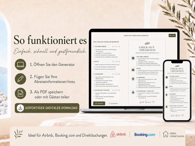 Airbnb Check-out-Checklisten-Generator | Bearbeitbarer Abreiseleitfaden für Gäste, druckbares PDF & digitale HTML-Datei bild 8
