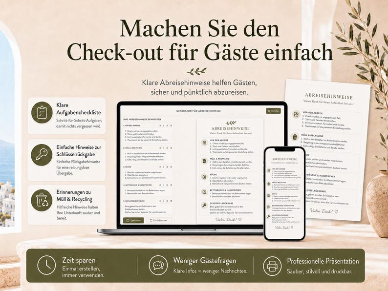 Airbnb Check-out-Checklisten-Generator | Bearbeitbarer Abreiseleitfaden für Gäste, druckbares PDF & digitale HTML-Datei bild 9