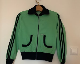 Giacca da pista in jersey Adidas degli anni '70 Germania Ovest anni '70 Schwahn Erzeugnisse