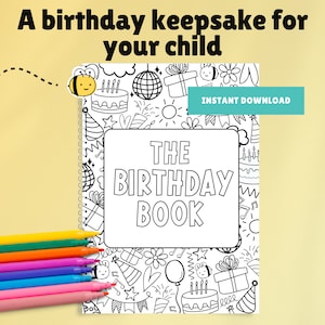 Birthday Memory Book, Birthday Journal, 1st to 16th Birthday, New Baby  Birthday Gift, Children's Keepsake 