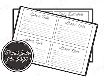 Note stampabili sulle giustificazioni scolastiche: assente, in ritardo, congedo (download PDF)