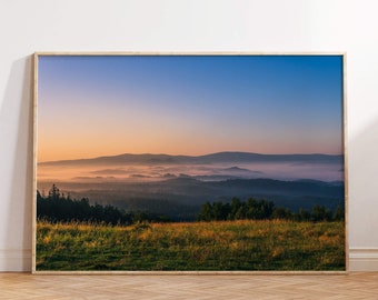 Beautiful Mountain Sunrise Photo Print, Nature Scenery Canvas Art, Nature Sunrise Photo, Landscape Photography, Artwork Nature Photography,