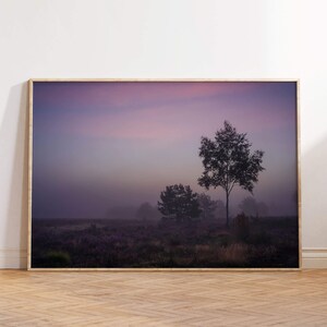 Beautiful Purple Sunrise Canvas Print, Modern Design Home Decor, Large Wall Canvas Art,  Ready To Hang Canvas Print, Original Artwork