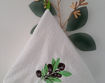 Cotton terry hand towel, diameter 65 cm