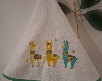 Terry hand towel, 65 cm diameter. Handmade.