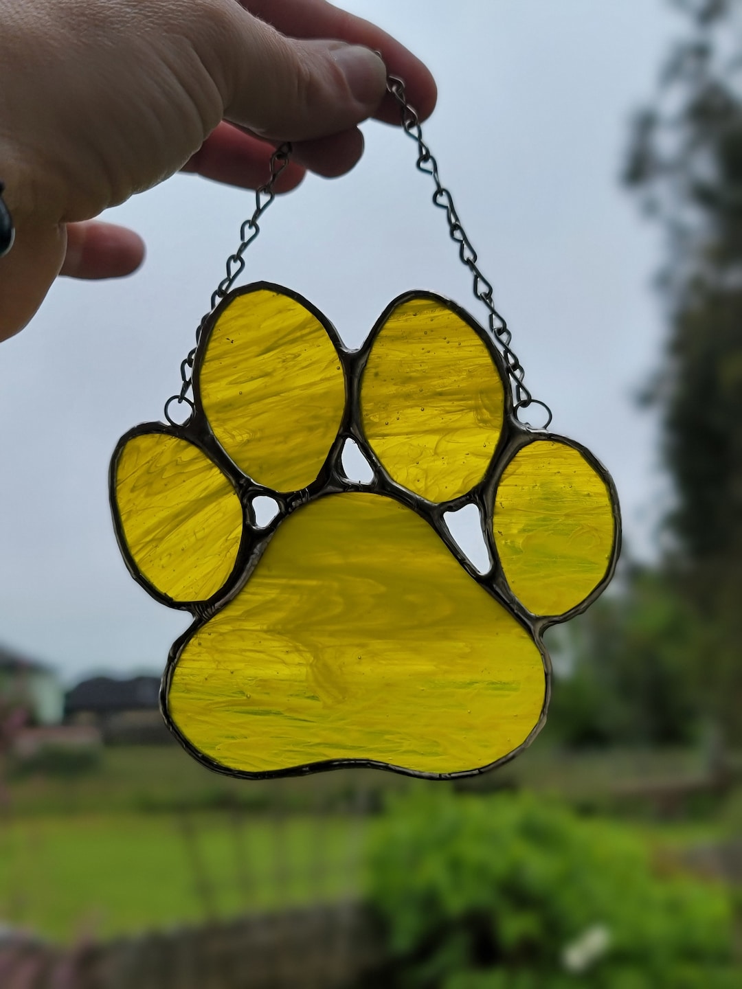 Stained Glass Paw Print - Etsy
