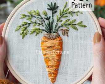 ニンジン、野菜の刺繍PDFパターン - Etsy 日本