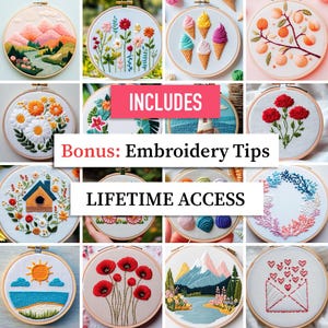 WHOLE SHOP Bundle, Hand Embroidery Pattern PDF, Hand Embroidery Design, current and future designs, Lifetime access, Instant Download image 7