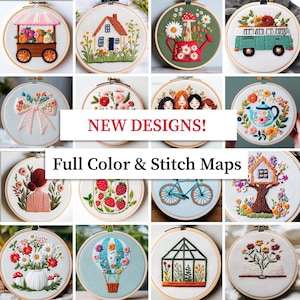 WHOLE SHOP Bundle, Hand Embroidery Pattern PDF, Hand Embroidery Design, current and future designs, Lifetime access, Instant Download image 6
