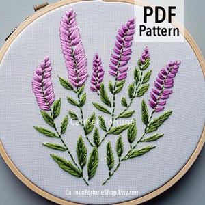 Handstickerei Muster PDF, Wildblumen Stickmuster, moderne botanische Stickdatei für Anfänger, sofortiger Download