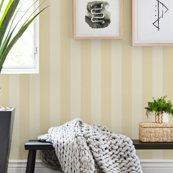 Stylish Yellow Wallpaper Etsy