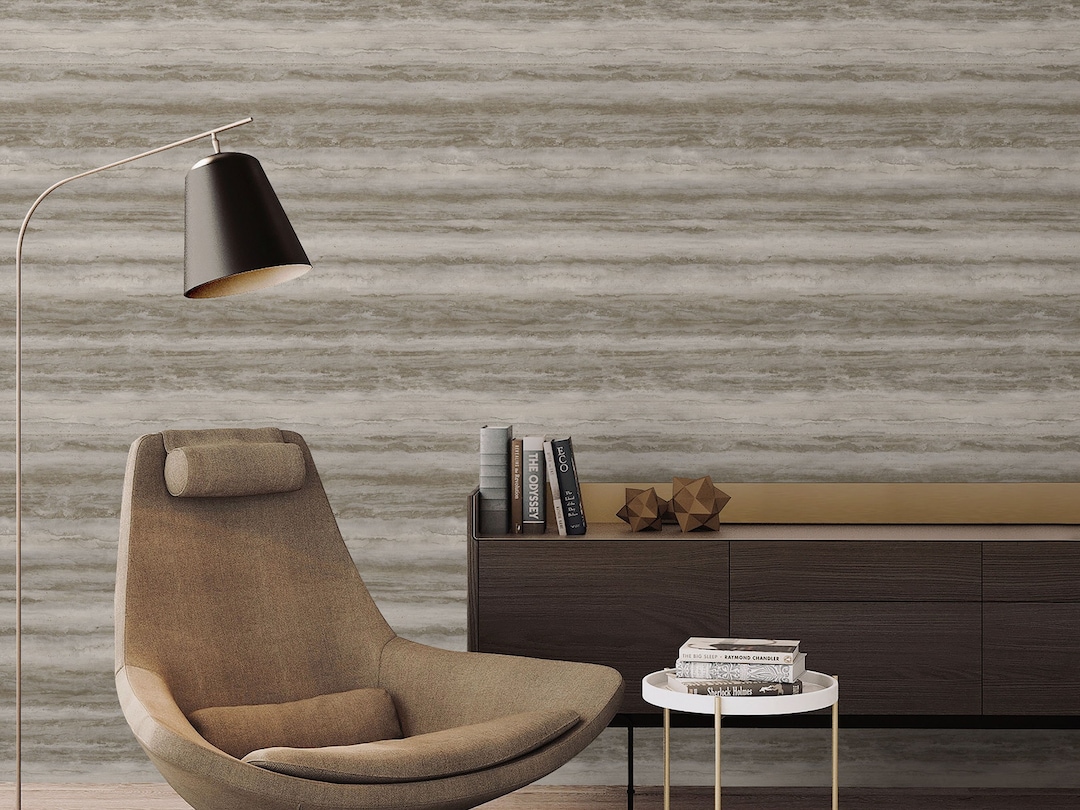 Modern Embossed Gray Brown Wallpaper Home Wall Decor - Etsy