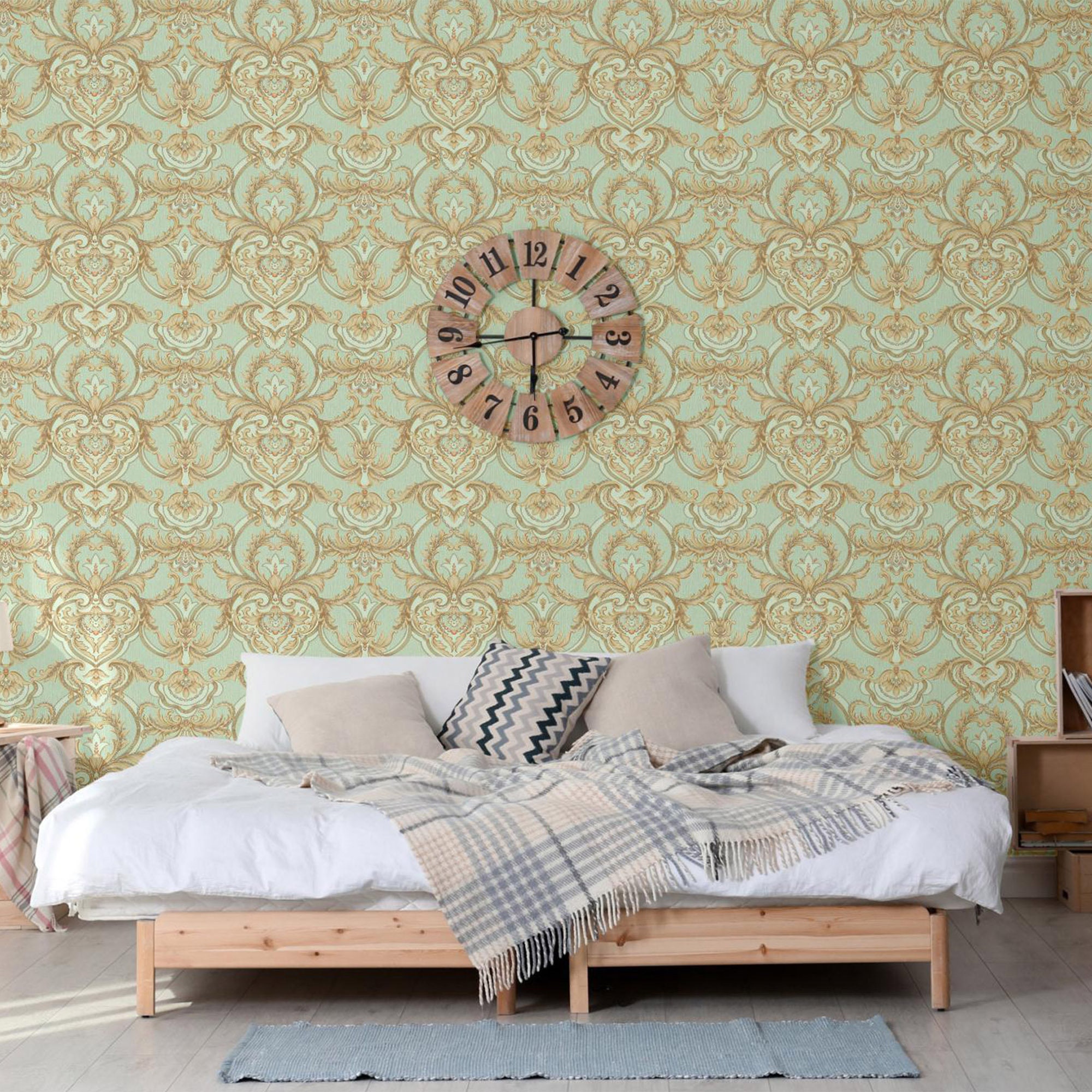 Luxury Embossed Textured Wallpaper, Extra Wide 114 Sq Ft Roll, Home