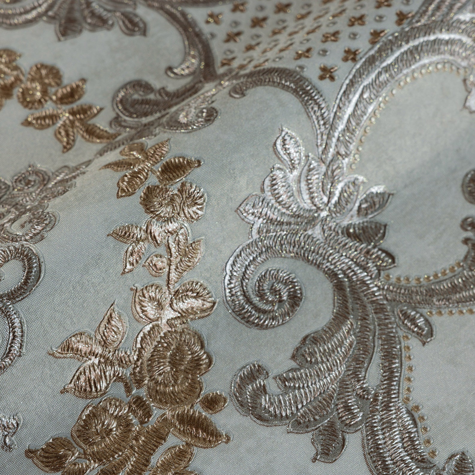 Elegant Damask Deep Embossed Wallpaper, 3D Textured Wallcovering ...