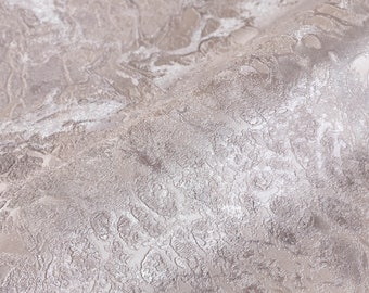 Beige Vein Marble Embossed Wallpaper, Home Wall Decor, Aesthetic Wallpaper, Textured Wallcovering Non-Adhesive, Large 177 sq ft Roll