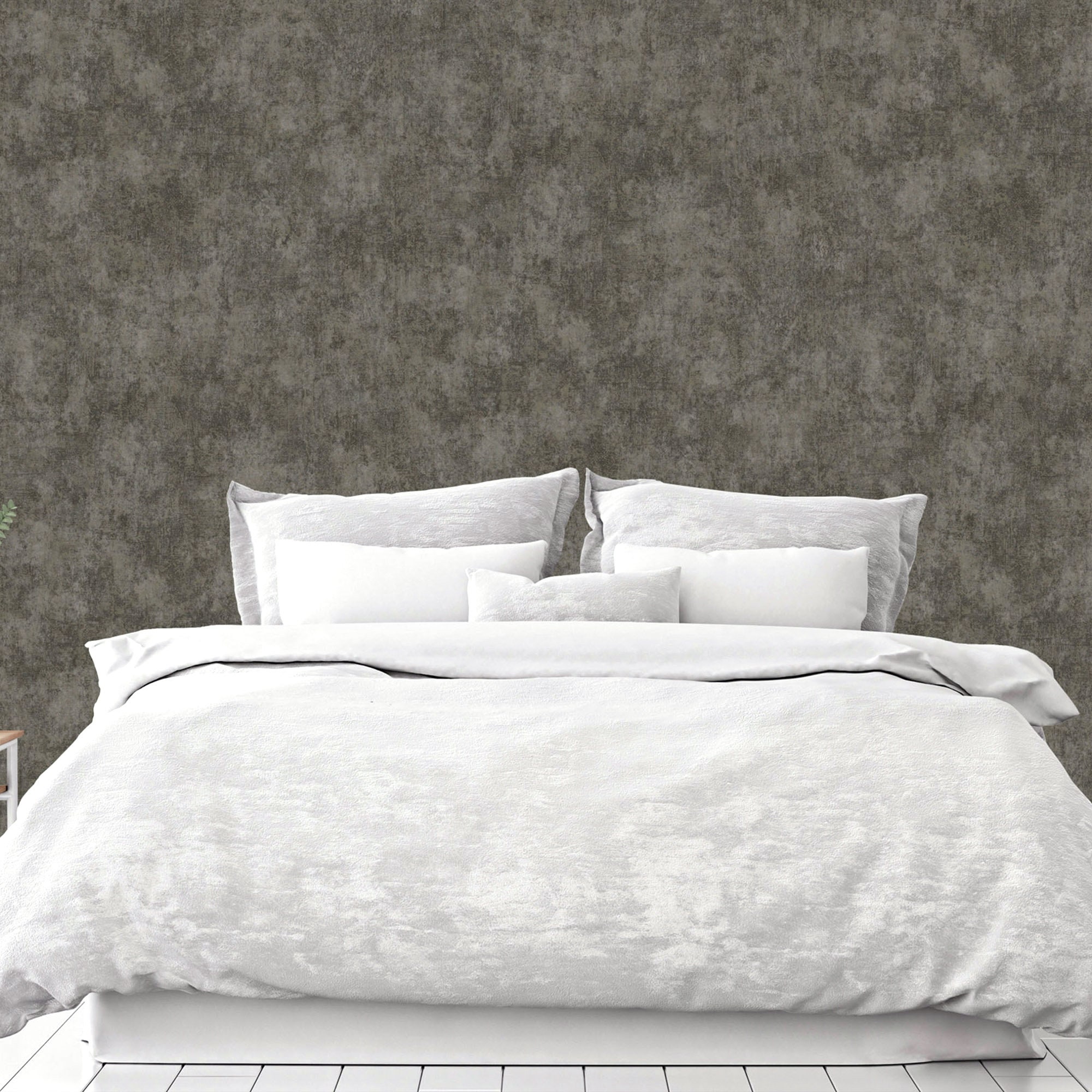 Modern Plain Embossed Wallpaper, Textured Shimmering Wallcovering