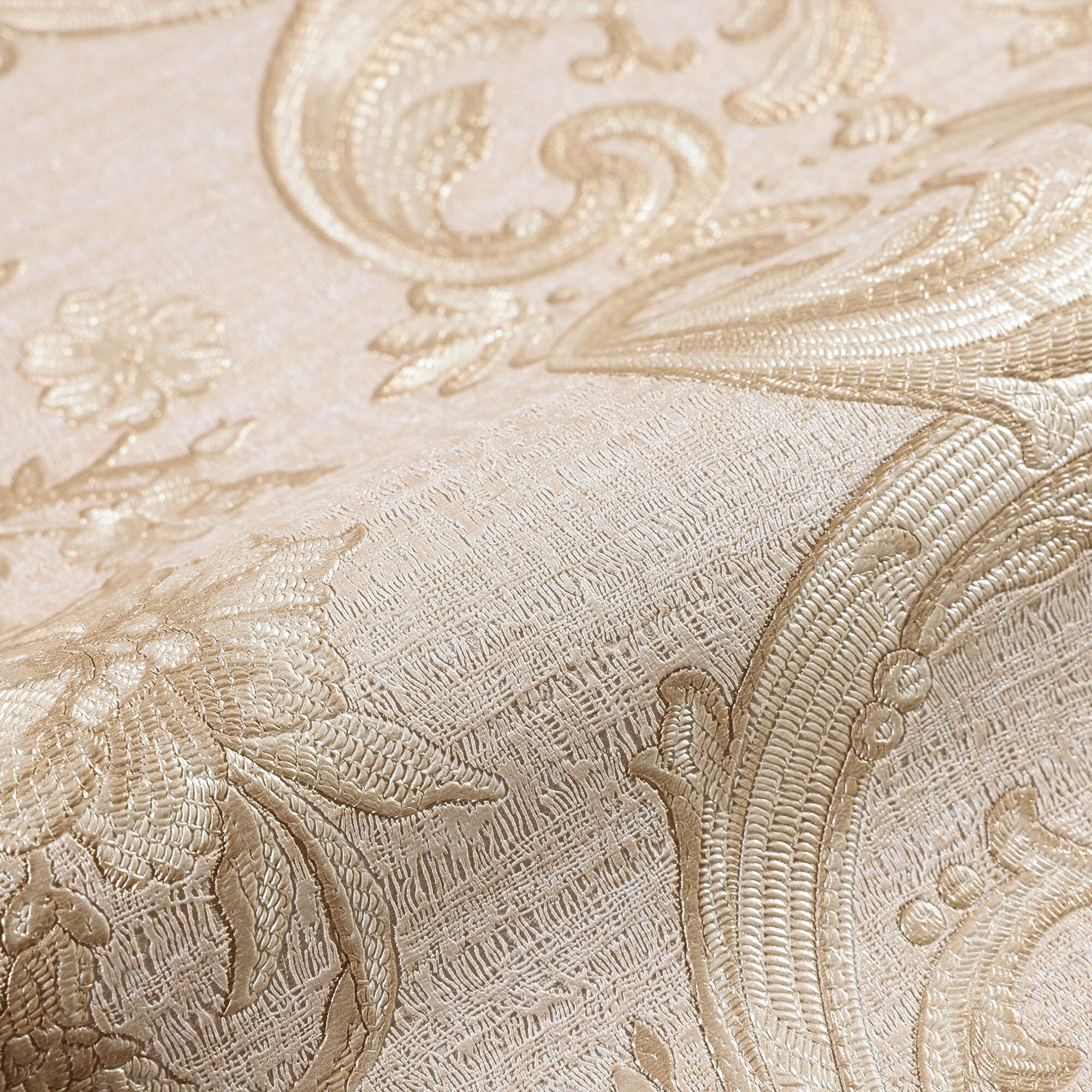 Textured Floral Wallpaper For Apartment Decor photo