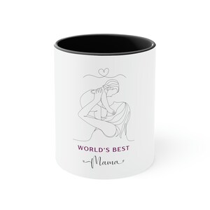 world&#39;s best mama Accent Coffee Mug, Mug for best mama, Gift for best mama, Mama gift, Mother&#39;s day gift, Mother&#39;s day mug, gift for her.
