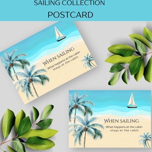 Cartolina nautica, decorazioni per porte di cabina, ricordi di viaggi in barca a vela, regali per yacht, souvenir per vacanze in barca a vela, viaggi avventurosi