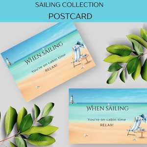 Cartolina di vela, decorazioni per porte di cabina, ricordi di viaggio in barca a vela, regali per yacht, souvenir di vacanze in yacht nautico, avventure di viaggio
