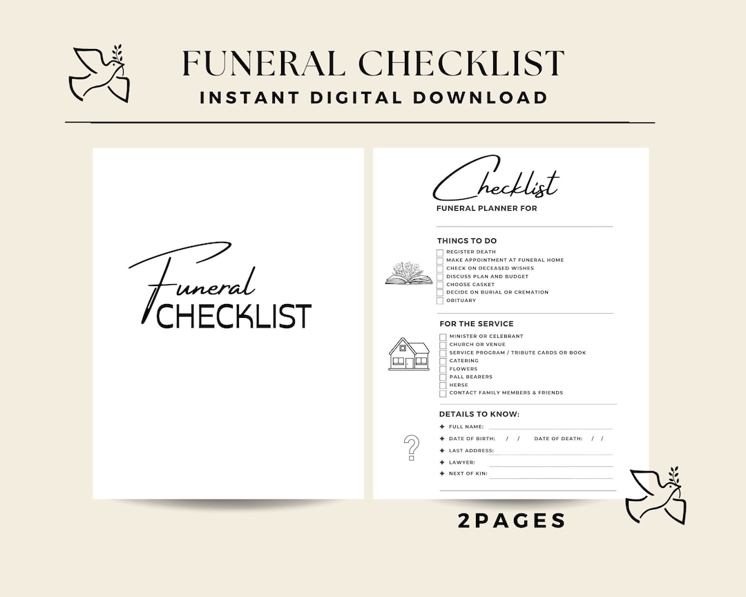 Minimalist Funeral Checklist for Organizing Family Funerals