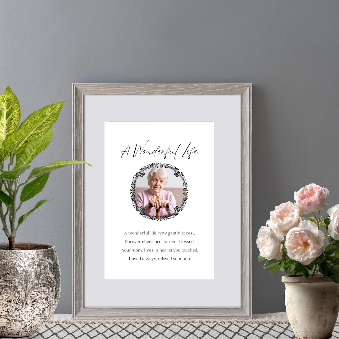 Poster Tribute Example Photo Tribute Sign, Personalized Memorial Poem, Remembrance Canva ...