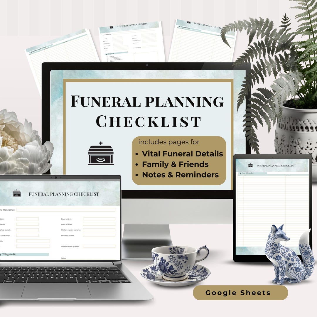 Simple Online Funeral Checklist for Organizing Family Funerals ...