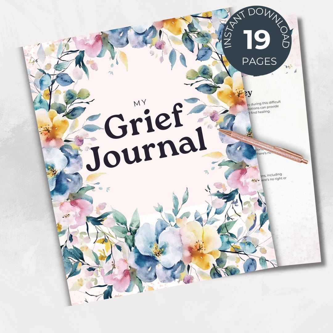 Healing Journal Workbook , Printable Bereavement Management, Self Help ...