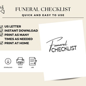 Minimalist Funeral Checklist for Organizing Family Funerals ...