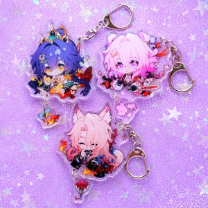 Honkai: Star Rail Character Keychains With Small Charm - Ultra High Quality - Patch 2.4 - 2.5