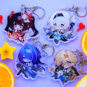 Honkai: Star Rail - Character Art Keychains - Clear Acrylic - Ultra High Quality