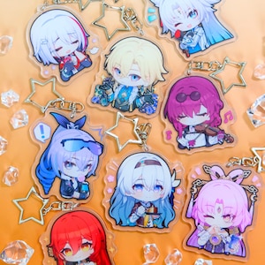 Honkai: Star Rail - Exclusive Character Portrait Keychains - Perfect Gift for HSR Fans - Ultra High Quality