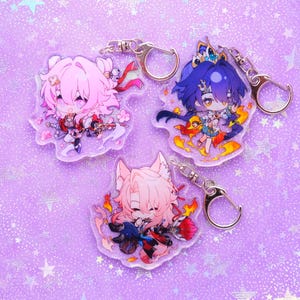 Honkai: Star Rail Character Keychains - Ultra High Quality - March (Hunt) / Yunli / Jiaoqiu / Feixiao / Moze / Lingsha - Patch 2.4 - 2.5