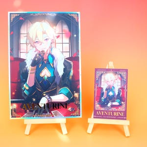 Honkai: Star Rail - All or Nothing - Aventurine Print (Shikishi) and Photocard Set - Set of 2 - Perfect for Aventurine Fans!
