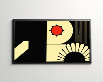 Modern soldörrmatta | Minimalistisk geometrisk entrématta