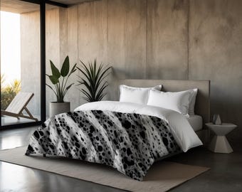 SHADOW | Contemporary Duvet Cover, Multiple Sizes, Duvet Cover Set, Bedding, Free Shipping, Dorm Decor, Premium Bedding, Cotton Back, Set