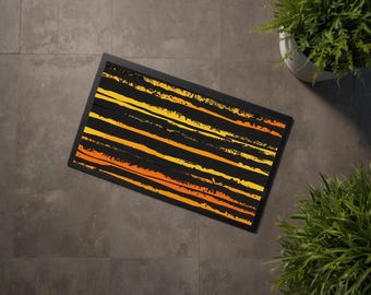 WILDFIRE | High Quality Doormat, Free Shipping, Fall Home Decor, Durable, 29"x20", Waterproof Entrance Mat, Indoor Outdoor, Nonslip, Autumn