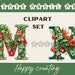 26 PNG Green Christmas Alphabet Clipart Christmas Letters Clip Art ...